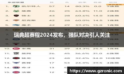 瑞典超赛程2024发布，强队对决引人关注